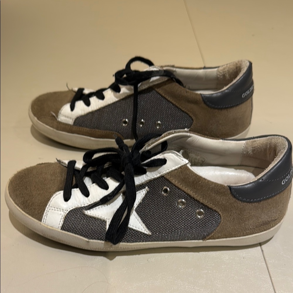 Golden Goose Brown and White Sneakers - Picture 4 of 11